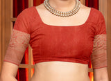 Radiant Mustard & Maroon Bandhani Art Silk Saree with Zari Border