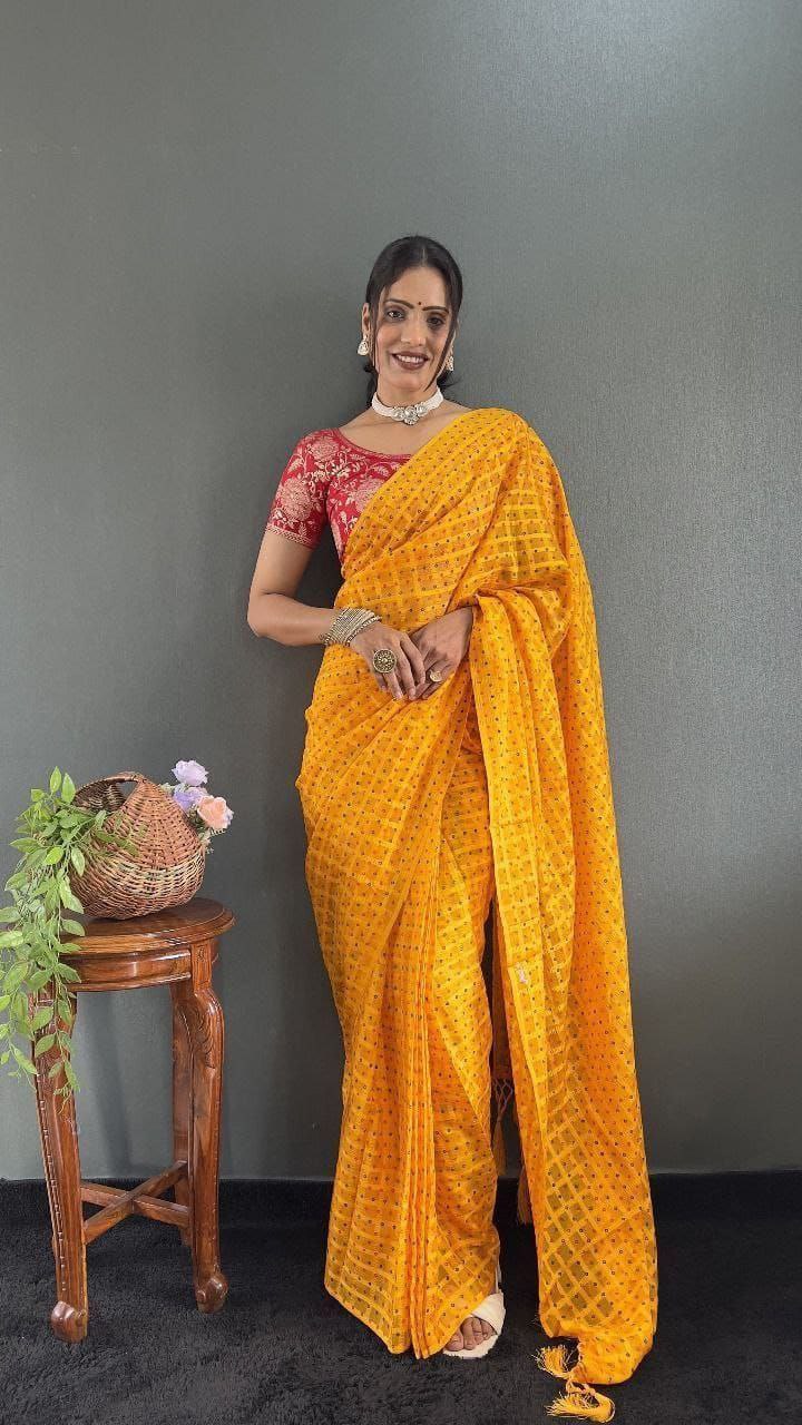 Timeless Elegance in Traditional Woven Saree